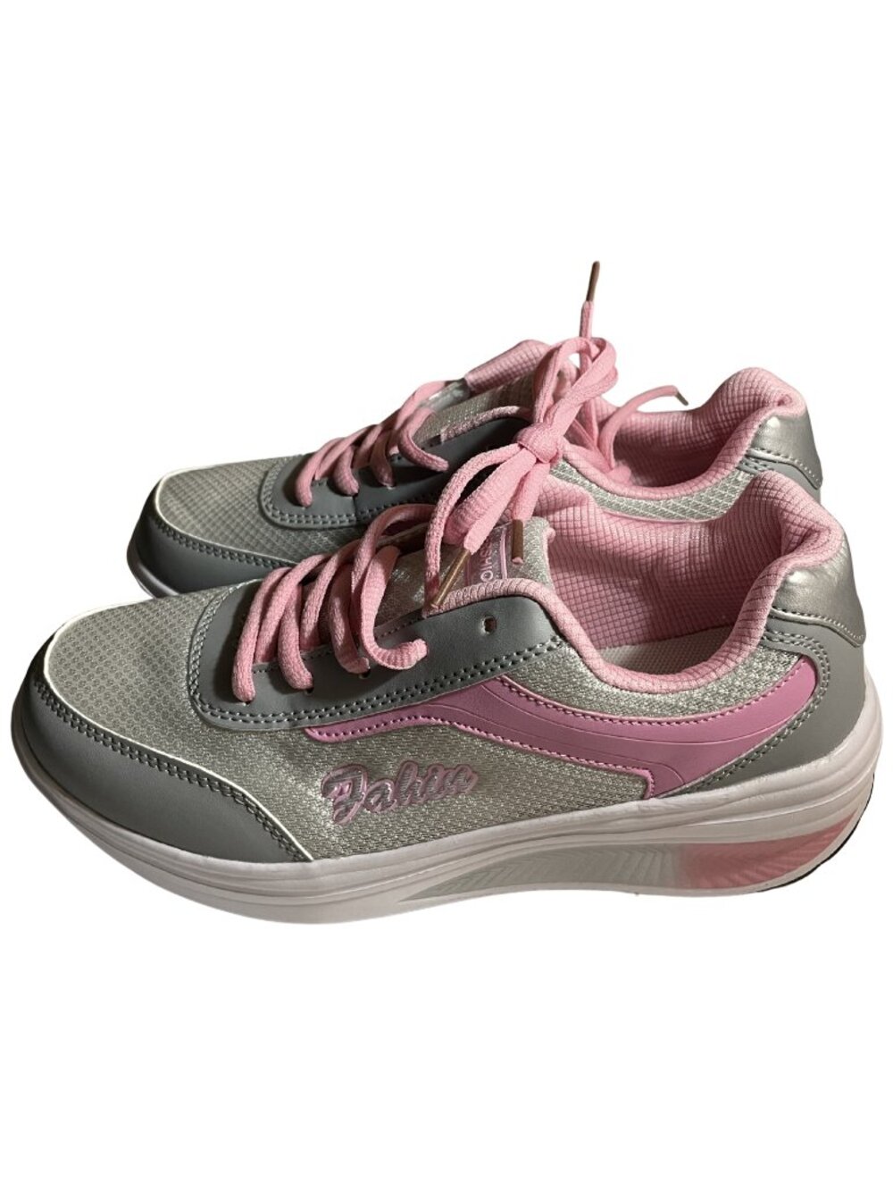 Women's Premium Metallic Mesh Athletic Sneakers - Lightweight Walking Shoes